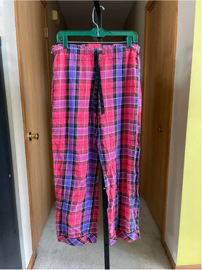 Women's Victoria's Secret Plaid Pajama Pants S Pink Purple